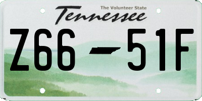 TN license plate Z6651F