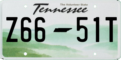 TN license plate Z6651T