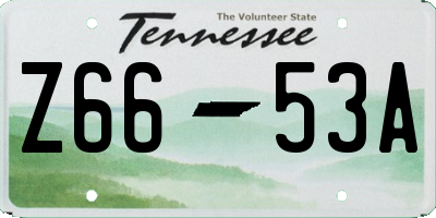 TN license plate Z6653A