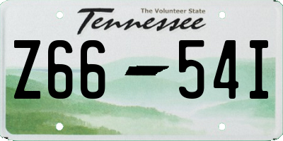 TN license plate Z6654I