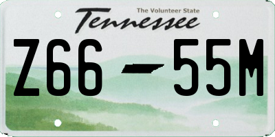 TN license plate Z6655M