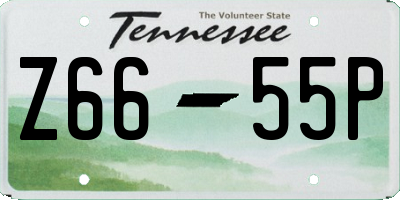 TN license plate Z6655P