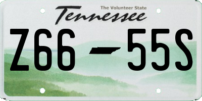 TN license plate Z6655S