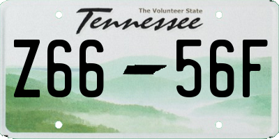 TN license plate Z6656F