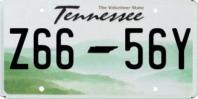 TN license plate Z6656Y