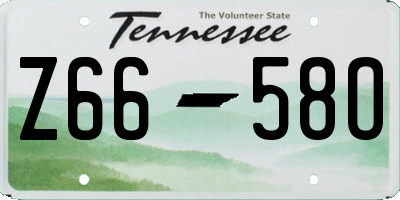 TN license plate Z6658O
