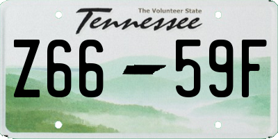 TN license plate Z6659F