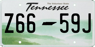 TN license plate Z6659J