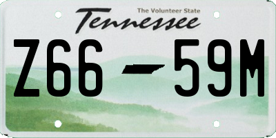 TN license plate Z6659M