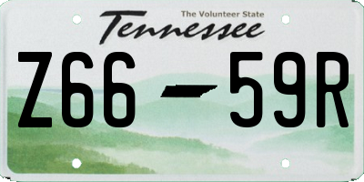 TN license plate Z6659R