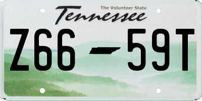 TN license plate Z6659T