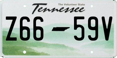 TN license plate Z6659V