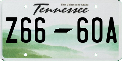 TN license plate Z6660A