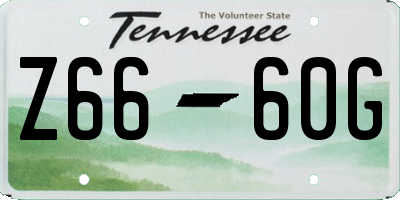 TN license plate Z6660G