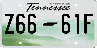 TN license plate Z6661F
