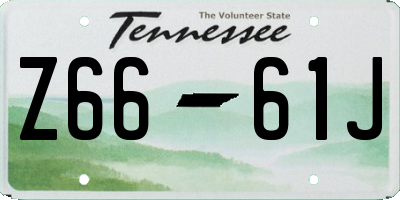 TN license plate Z6661J