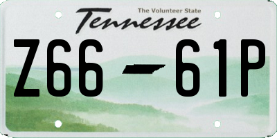 TN license plate Z6661P