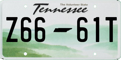 TN license plate Z6661T