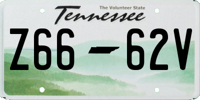 TN license plate Z6662V