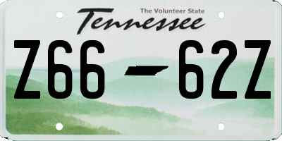 TN license plate Z6662Z