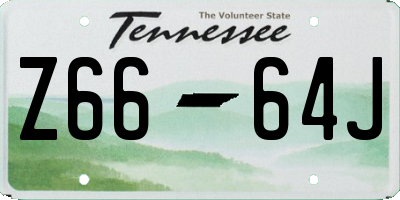 TN license plate Z6664J