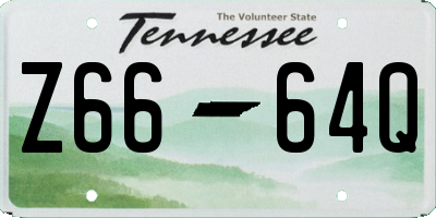 TN license plate Z6664Q