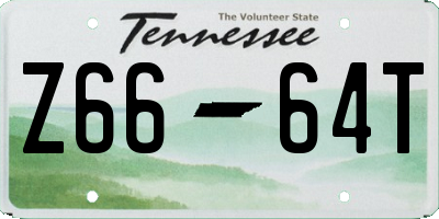 TN license plate Z6664T