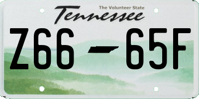 TN license plate Z6665F