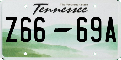TN license plate Z6669A