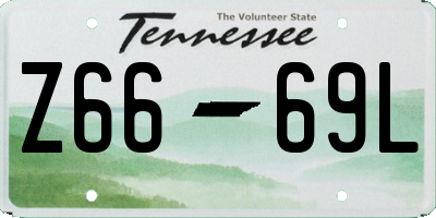 TN license plate Z6669L