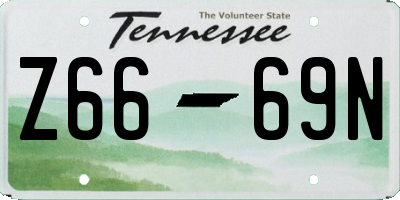 TN license plate Z6669N