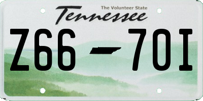 TN license plate Z6670I
