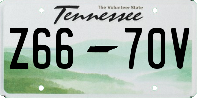 TN license plate Z6670V