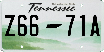 TN license plate Z6671A