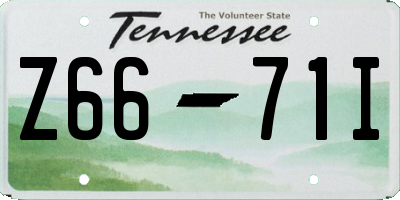 TN license plate Z6671I
