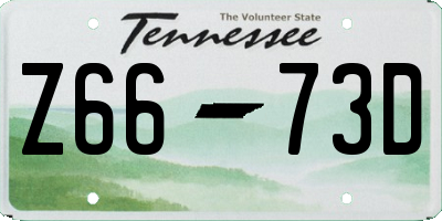 TN license plate Z6673D