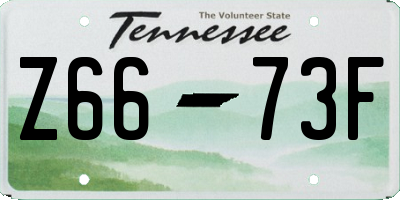 TN license plate Z6673F