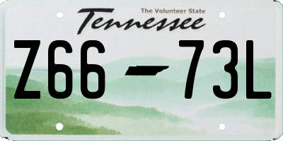TN license plate Z6673L