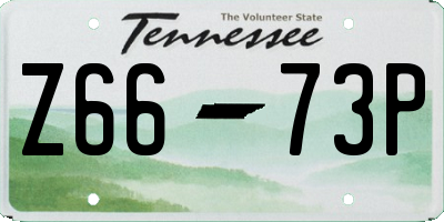 TN license plate Z6673P