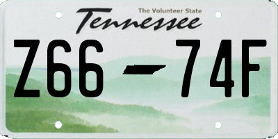 TN license plate Z6674F