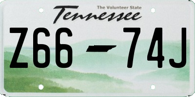 TN license plate Z6674J