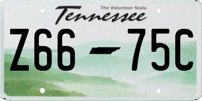 TN license plate Z6675C