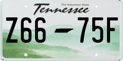 TN license plate Z6675F