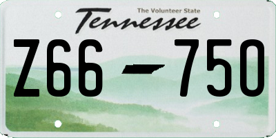 TN license plate Z6675O