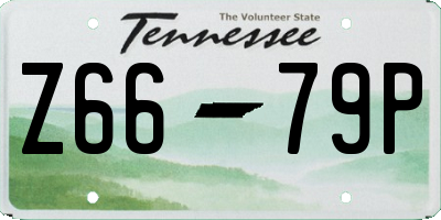 TN license plate Z6679P