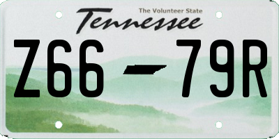 TN license plate Z6679R