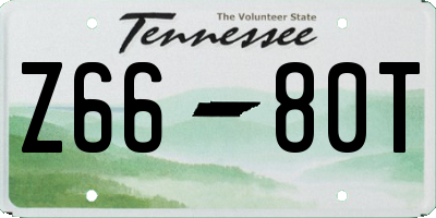 TN license plate Z6680T