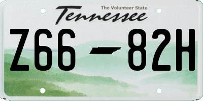 TN license plate Z6682H