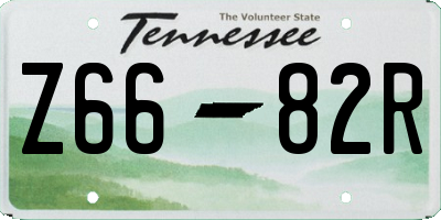 TN license plate Z6682R