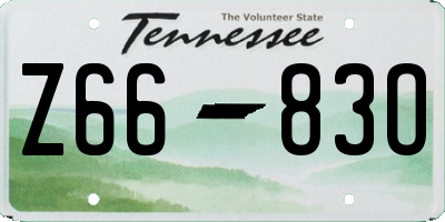 TN license plate Z6683O